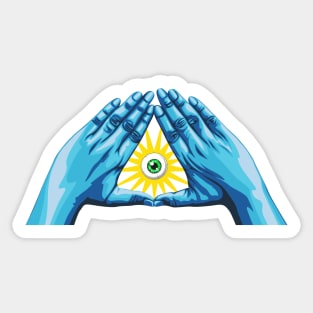 Masonic sign, symbol. Sticker